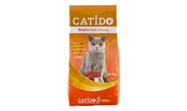 Catido Renkli Taneli ve Tavuklu Yetişkin Kedi Maması