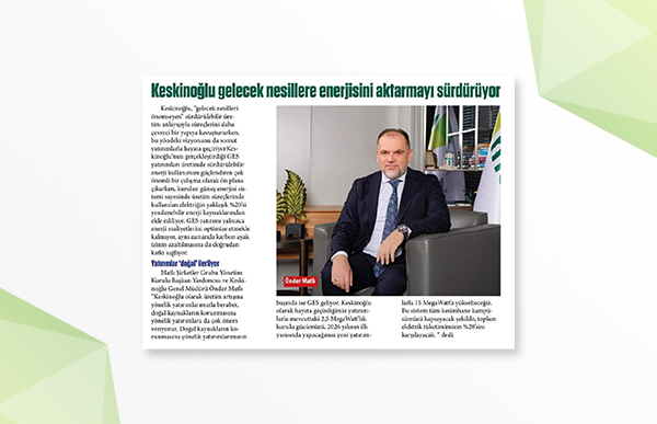 Keskinoğlu, gelecek nesillere enerjisini aktarmayı sürdürüyor